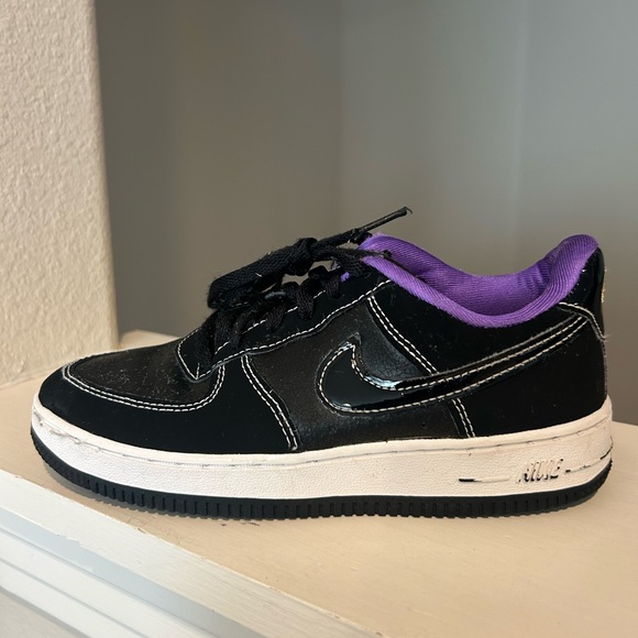 Nike Force 1 LV8 PS Shoes Black Purple DQ0301-001 Youth Boy's 1.5Y - Picture 2 of 9